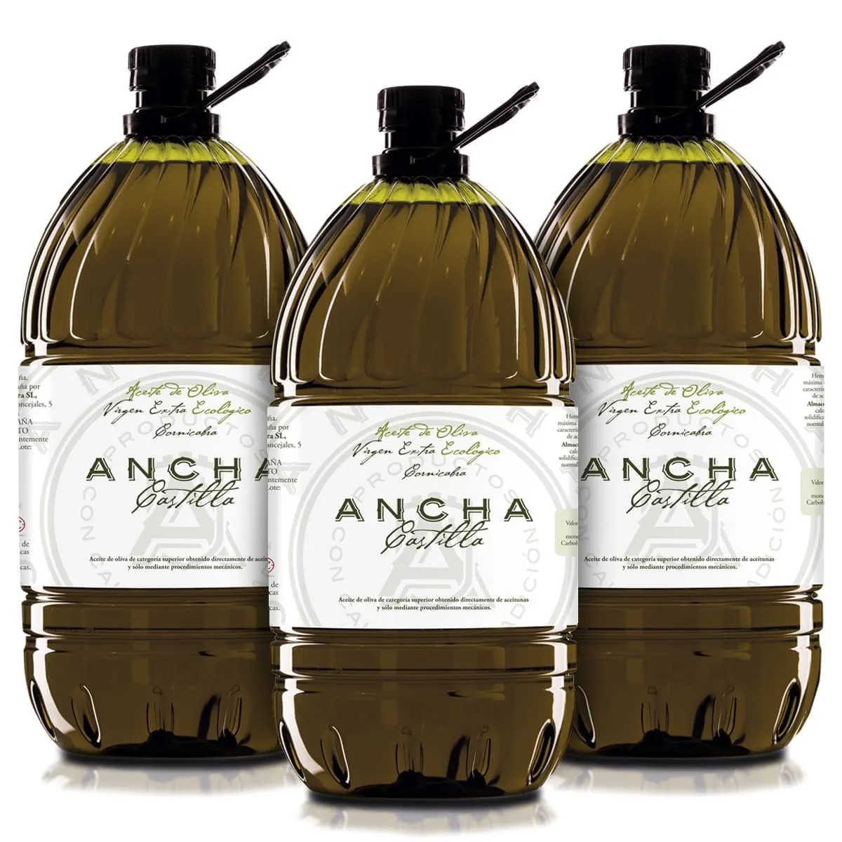 Aceite de Oliva Virgen Extra Ecológico Formato Maxi 5 Litros (3 unidades)